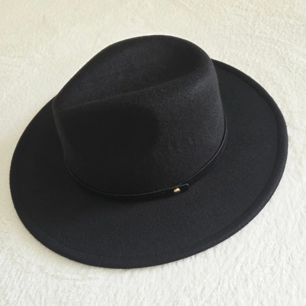 New!!! Melrose & Market Classic Black Fedora Wool Women's Hat